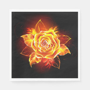 Rose des blühenden Feuers Serviette