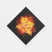 Rose des blühenden Feuers Serviette (Ecke)