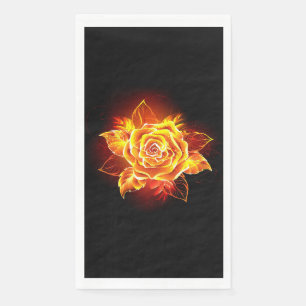 Rose des blühenden Feuers Serviette