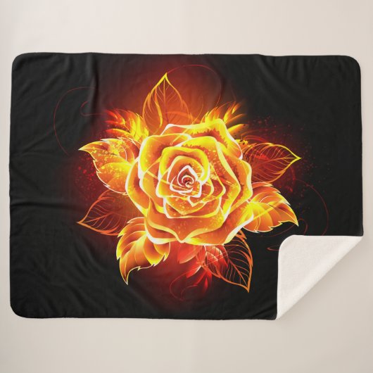 Rose des blühenden Feuers Sherpadecke (Vorderseite (Horizontal))