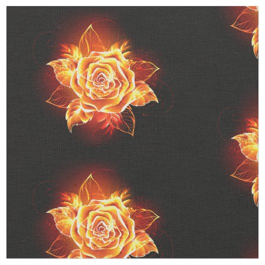 Rose des blühenden Feuers Stoff (Nahaufnahme)