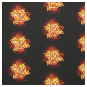 Rose des blühenden Feuers Stoff