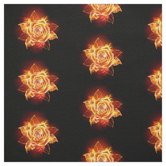 Rose des blühenden Feuers Stoff (Muster)