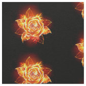 Rose des blühenden Feuers Stoff (Nahaufnahme)