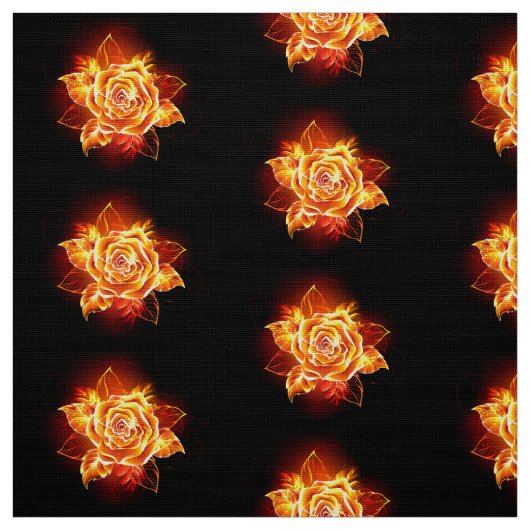 Rose des blühenden Feuers Stoff (Muster)