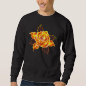Rose des blühenden Feuers Sweatshirt (Vorderseite)