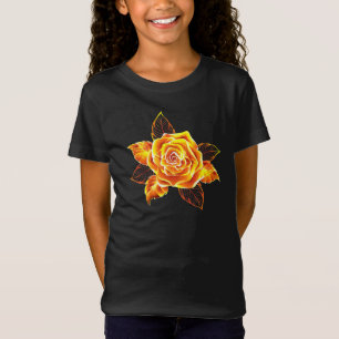 Rose des blühenden Feuers T-Shirt