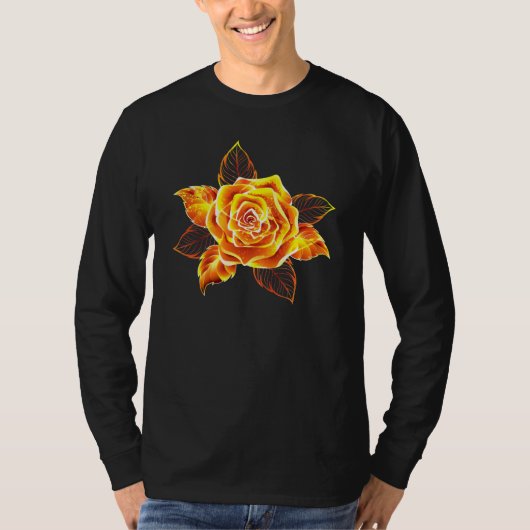 Rose des blühenden Feuers T-Shirt (Vorderseite)