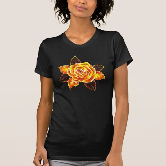 Rose des blühenden Feuers T-Shirt (Vorderseite)