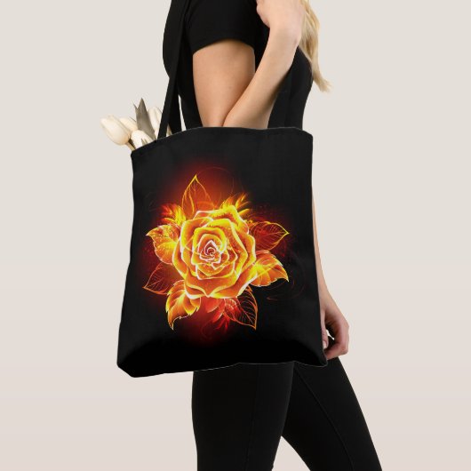 Rose des blühenden Feuers Tasche (Von Nahem)