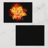Rose des blühenden Feuers Telefonnummerkarte (Vorne/Hinten)