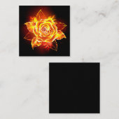 Rose des blühenden Feuers Telefonnummerkarte (Vorne/Hinten)
