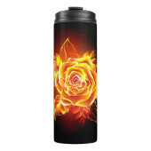 Rose des blühenden Feuers Thermosbecher (Vorderseite)