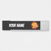 Rose des blühenden Feuers Türschild (Vorderseite )