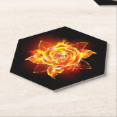 Rose des blühenden Feuers Untersetzer (angewinkelt)