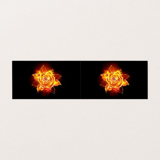 Rose des blühenden Feuers Visitenkarten (Außenseite Aufgefaltet)