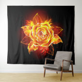 Rose des blühenden Feuers Wandteppich (Beispiel (Horizontal))