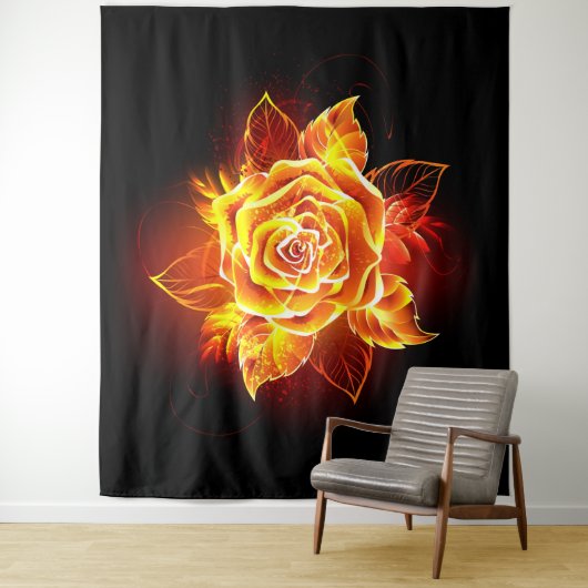 Rose des blühenden Feuers Wandteppich (Beispiel)