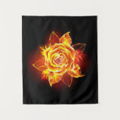 Rose des blühenden Feuers Wandteppich (Vorderseite)
