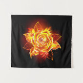 Rose des blühenden Feuers Wandteppich (Vorderseite (Horizontal))
