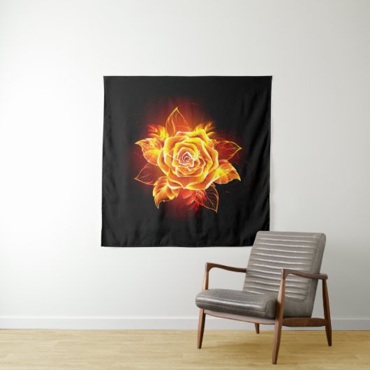 Rose des blühenden Feuers Wandteppich (Beispiel)