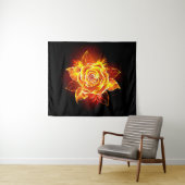 Rose des blühenden Feuers Wandteppich (Beispiel (Horizontal))