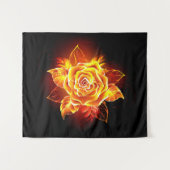 Rose des blühenden Feuers Wandteppich (Vorderseite (Horizontal))