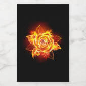 Rose des blühenden Feuers Weinetikett (Einzelnes Label)
