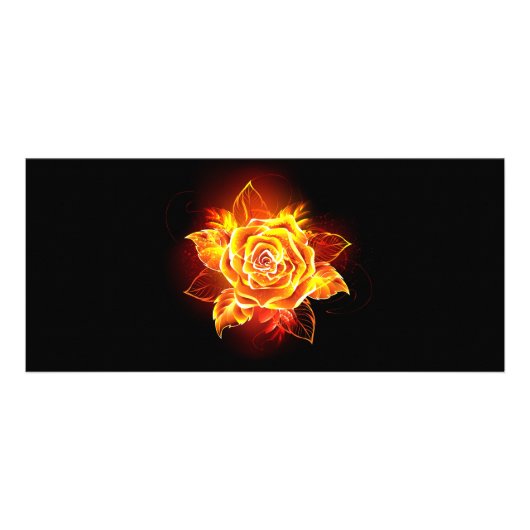 Rose des blühenden Feuers Werbekarte (Vorne)