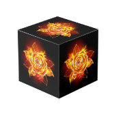 Rose des blühenden Feuers Würfel (Vorderseite Schrägansicht)