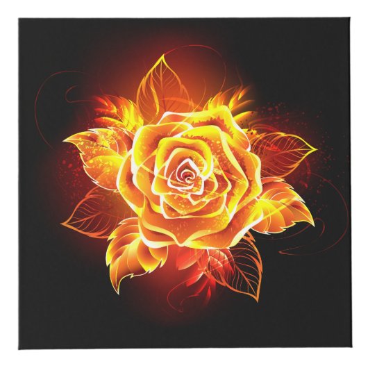 Rose des blühenden Feuers Würfel (Vorderseite)
