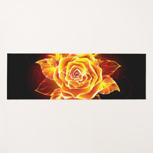 Rose des blühenden Feuers Yogamatte (Vorderseite (Horizontal))