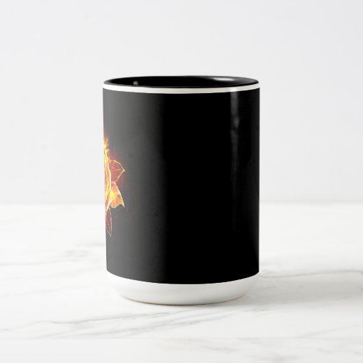 Rose des blühenden Feuers Zweifarbige Tasse (Mittel)