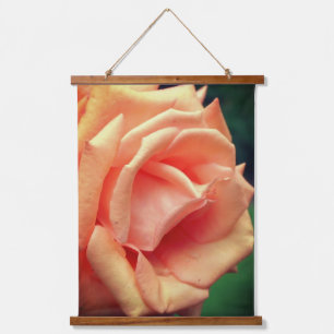 Rose des blühenden Peach Wandteppich Mit Holzrahmen