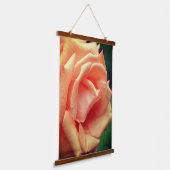 Rose des blühenden Peach Wandteppich Mit Holzrahmen (Gewinkelt)