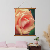 Rose des blühenden Peach Wandteppich Mit Holzrahmen (Schlafzimmer)