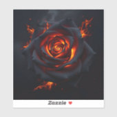 Rose des Feuers  Aufkleber (Blatt)