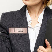 Rose des Firmenlogos Namenschild