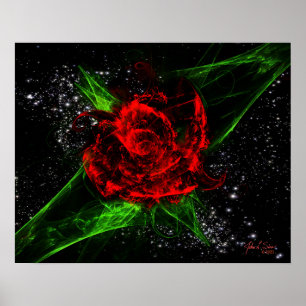 Rose des Fraktals (20 x 16) Poster