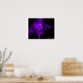 ROSE des Fraktals, lila Poster (Küche)