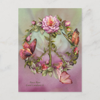 Rose des Friedens Postkarte