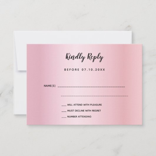 Rose des Geburtstags lila Bug RSVP Karte (Vorderseite)