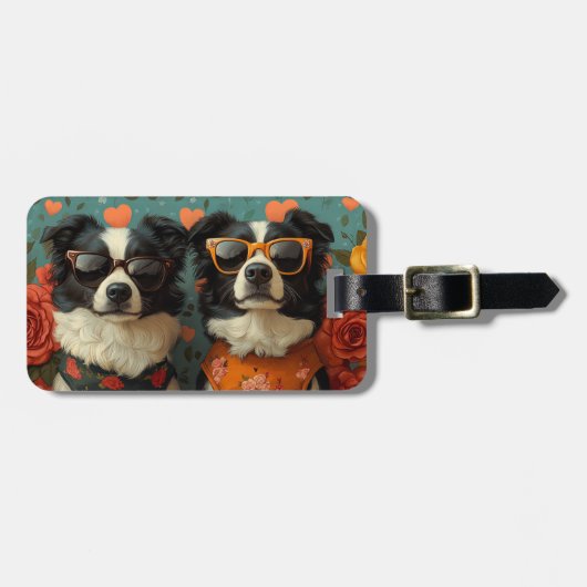 Rose des Herzens - Valentinstag Gepäckanhänger (Vorderseite horizontal)