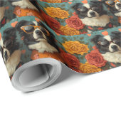 Rose des Herzens - Valentinstag Geschenkpapier (Rolleneckpunkt)