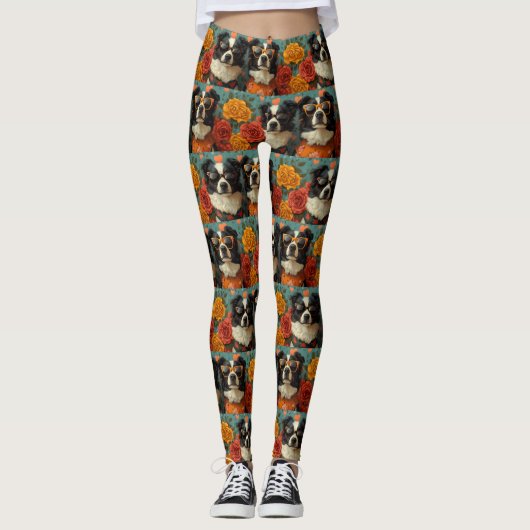 Rose des Herzens - Valentinstag Leggings (Vorderseite)