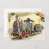 Rose des Herzens vergessen-Ich-Nicht-Blume Postkarte (Vorne/Hinten)