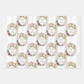 Rose des Hochzeitlandes personalisieren der Namen  Geschenkpapier Set (Vorderseite 3)