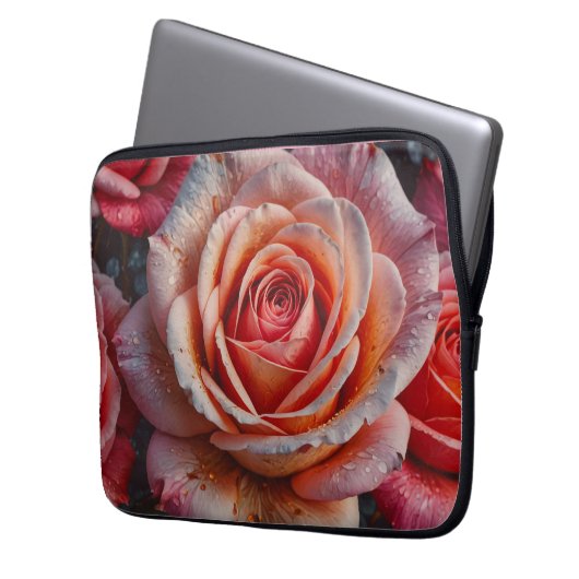 Rose des Hörens Laptopschutzhülle (Vorderseite Links)