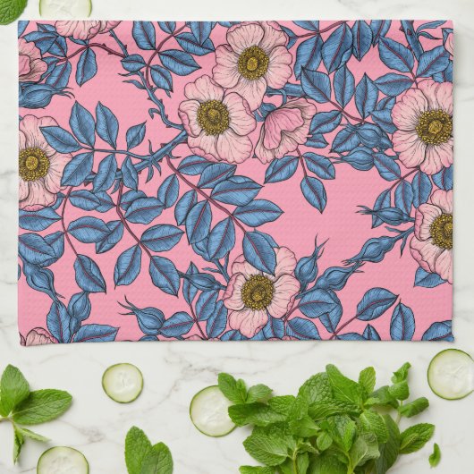 Rose des Hundes Geschirrtuch (Gefaltet)