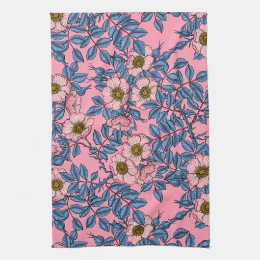 Rose des Hundes Geschirrtuch (Vertikal)